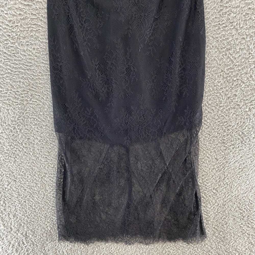 Abercrombie & Fitch Lace Slip Dress Womens‎ M Black Midi Whimsigoth Y2K - Picture 4 of 13